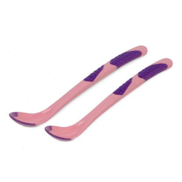 Cucchiaio con sensore di calore rosa/viola KioKids