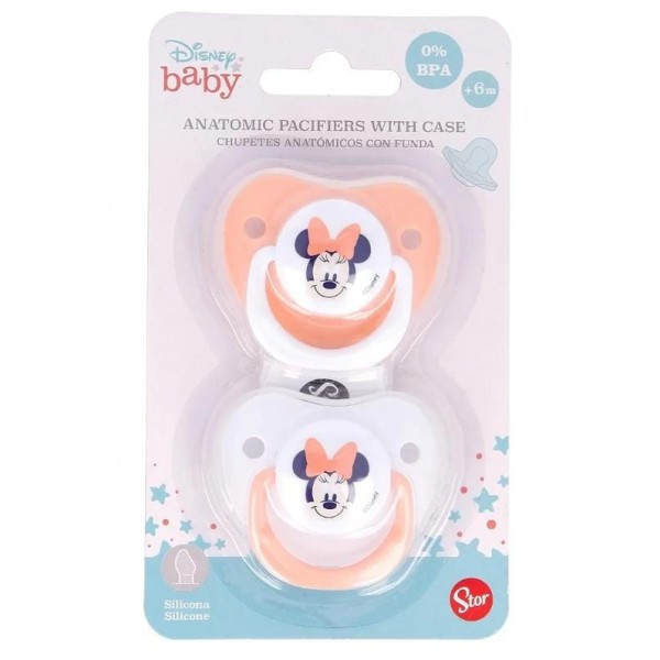 Succhietti anatomici con astuccio Minnie mouse, Disney