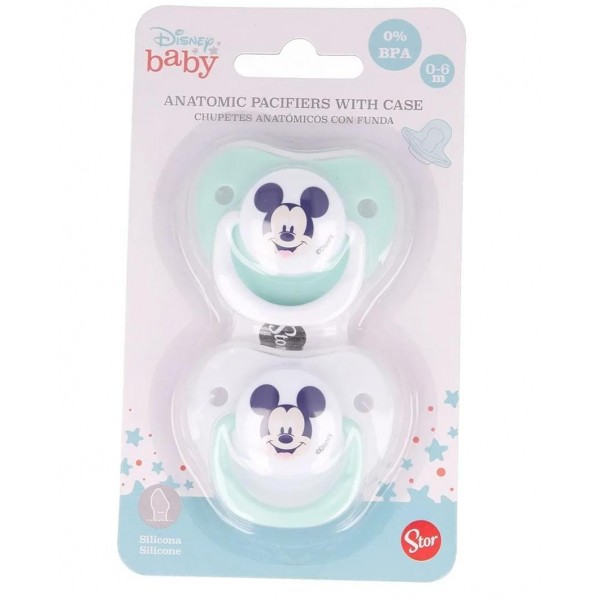 Succhietti anatomici con astuccio Mickey mouse, Disney