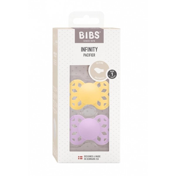 Succhietto Infinity 2 pezzi  pale butter/violet sky, BIBS